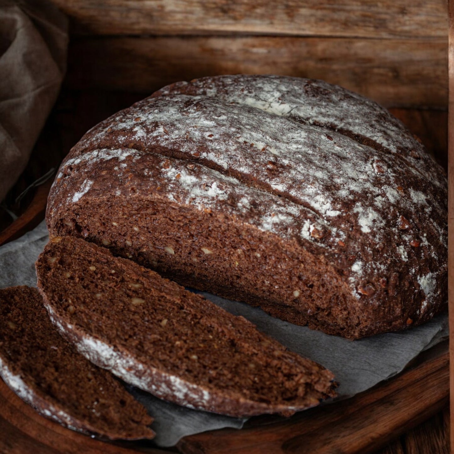 Pão de Alfarroba pura, milho branco e arroz