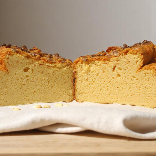 Pão de Grão de Bico e Sementes de Girassol
